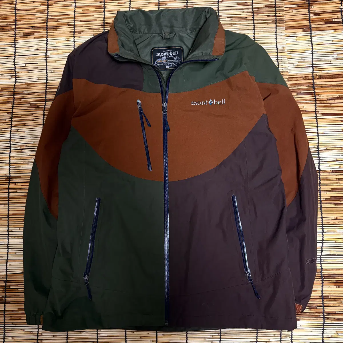 Montblanc Gore-Tex Khaki Brown Multicolor Windbreaker L