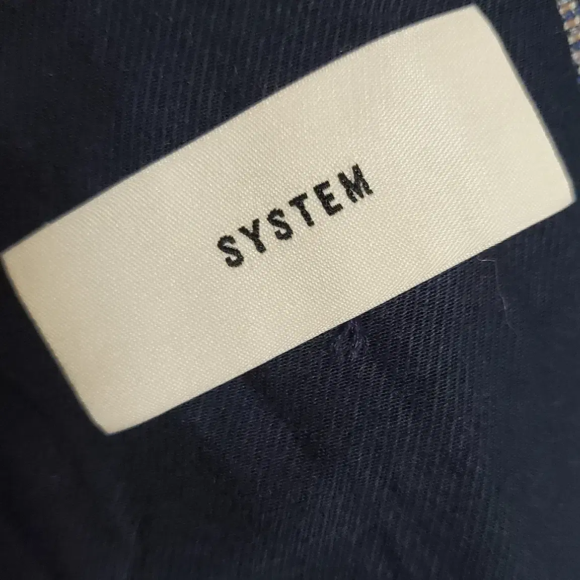 system 울체크 자켓