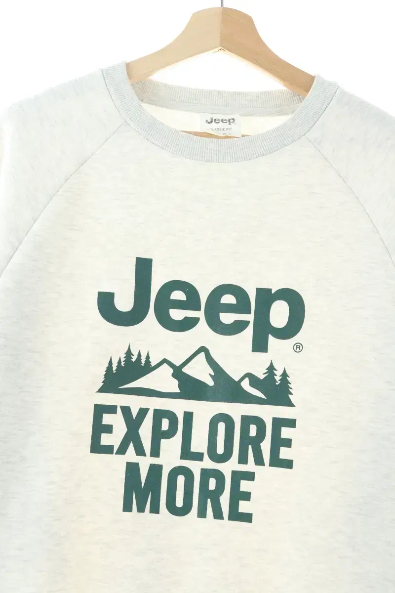 (XL) Jeep Man to Man T-Shirt Back Melange Brushed Limited Edition - 10575