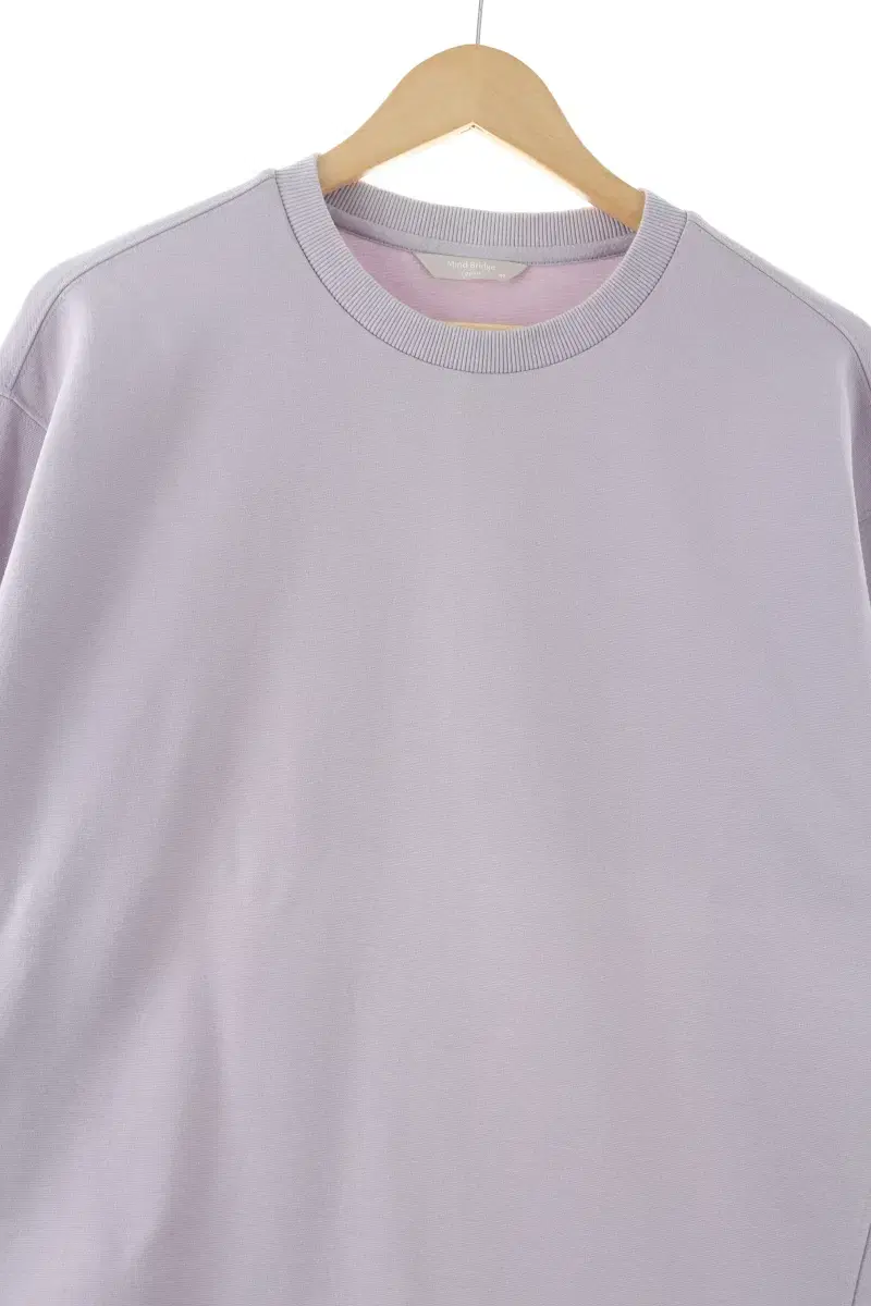 (L) BrandVintage Man-to-Man T-Shirt Mindbridge Mauve-1057F