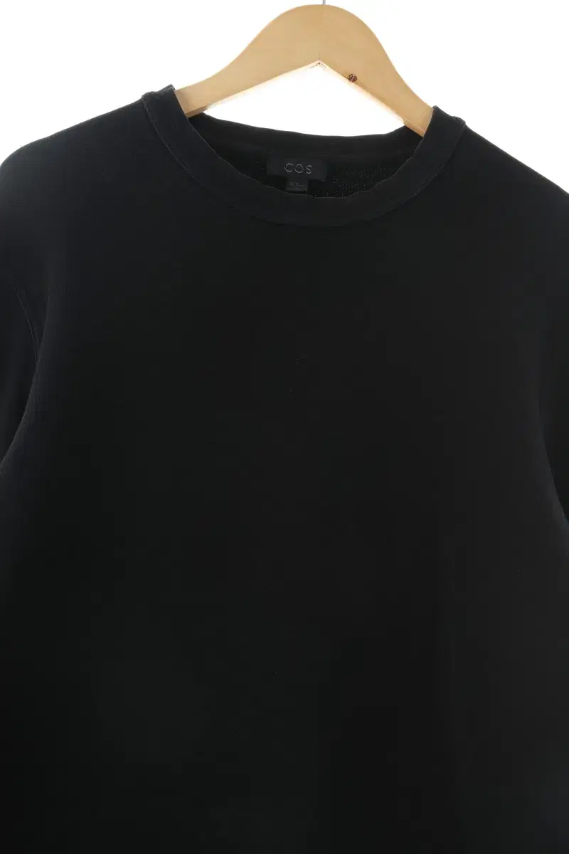 (XL) Course Man-to-Man T-Shirt Black Brushed Boxy Fit - 1058C