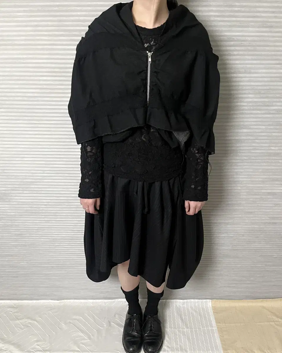 꼼데가르송 데미지 판초 케이프 comme des garcons