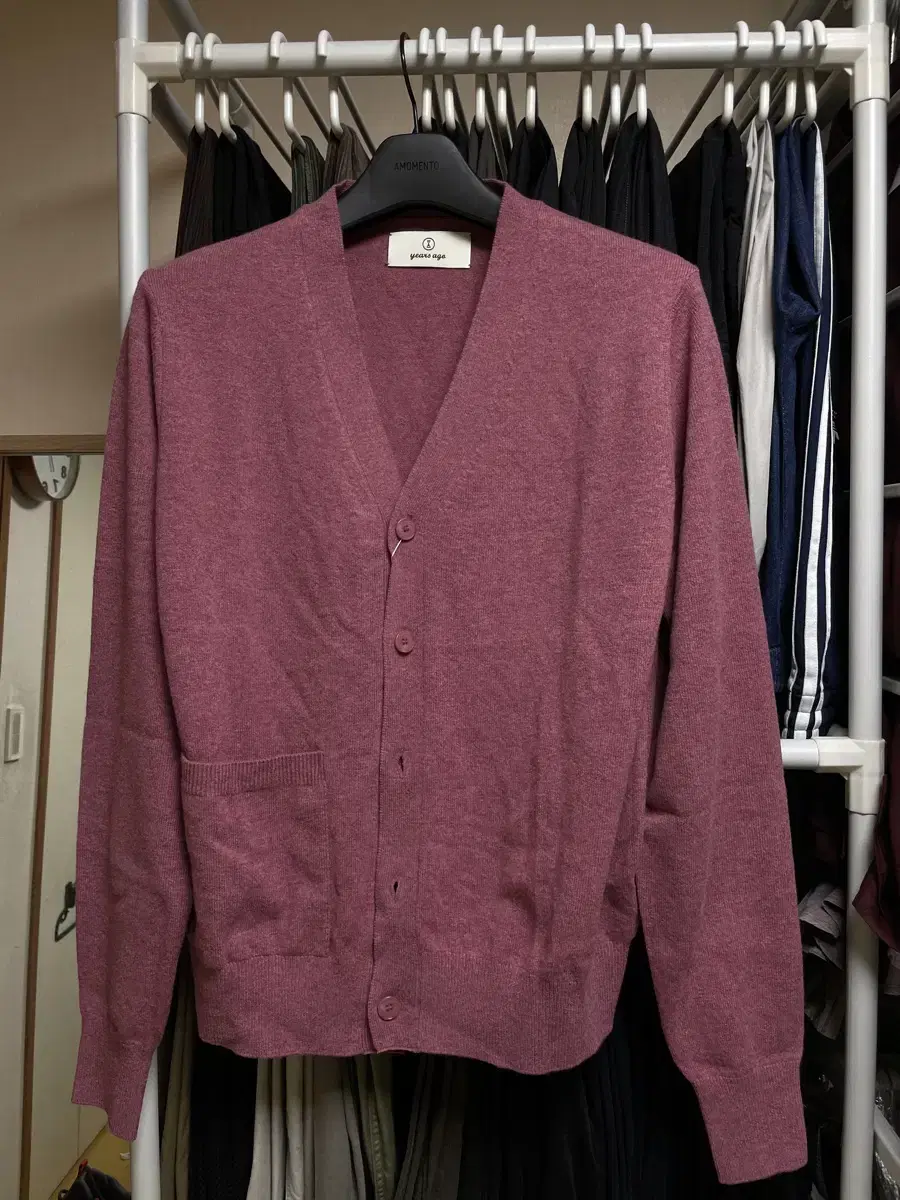 M) Earth's A Go Cardigan Indigo Pink