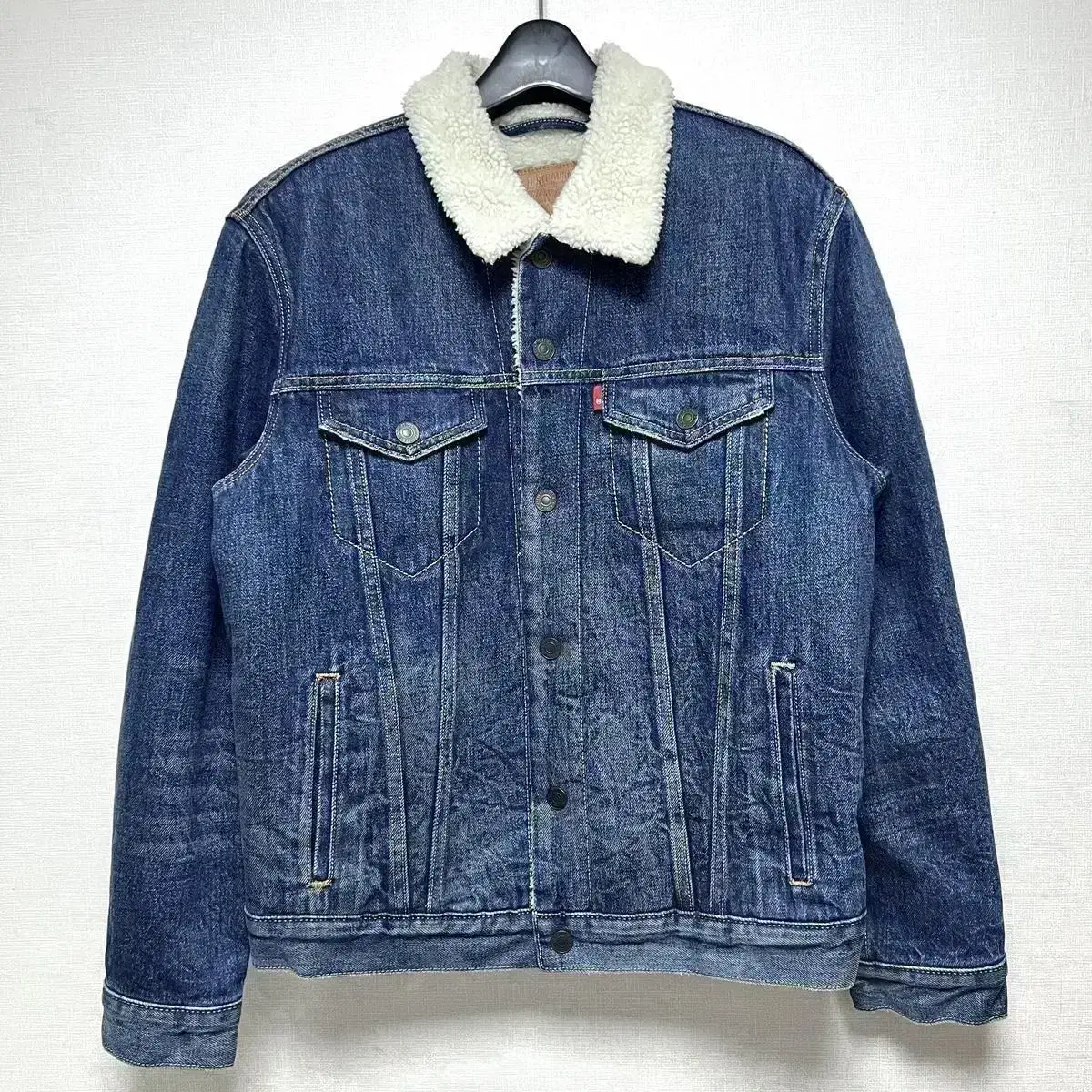 [M,95]Levi's Sherpa Fleece Denim Jacket Jeans Jacket Mustang