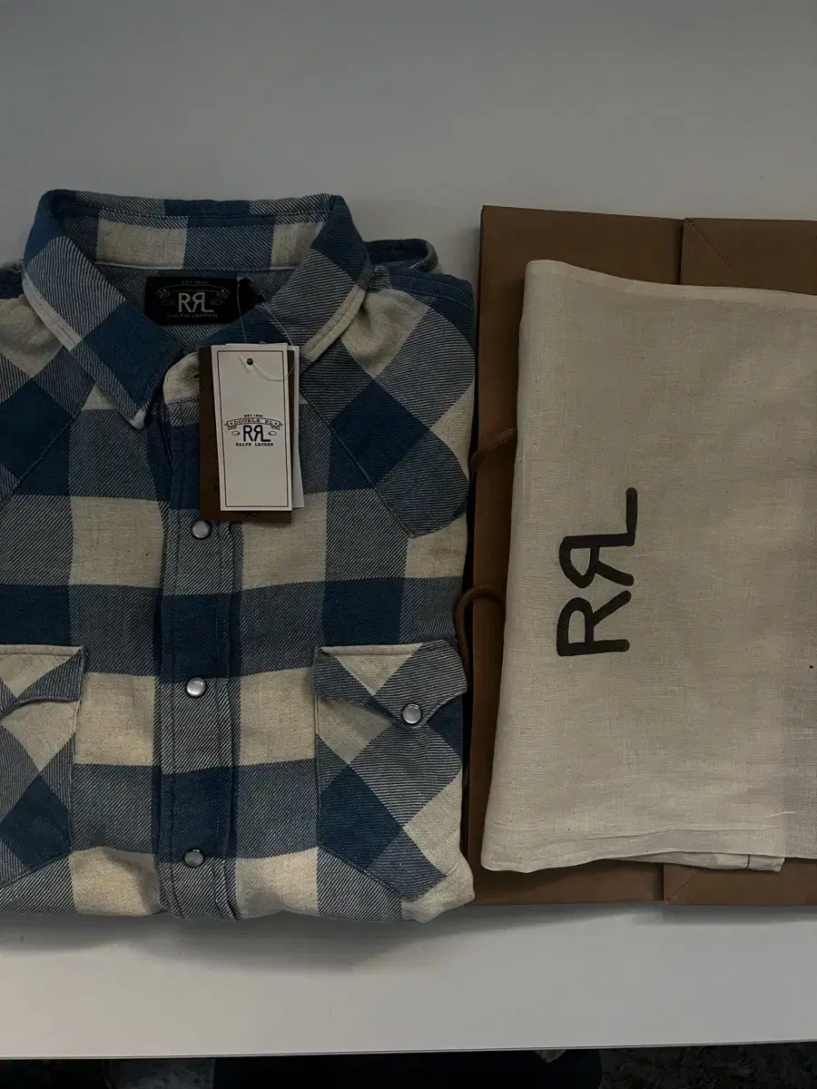 [L]Double L Western check shirt