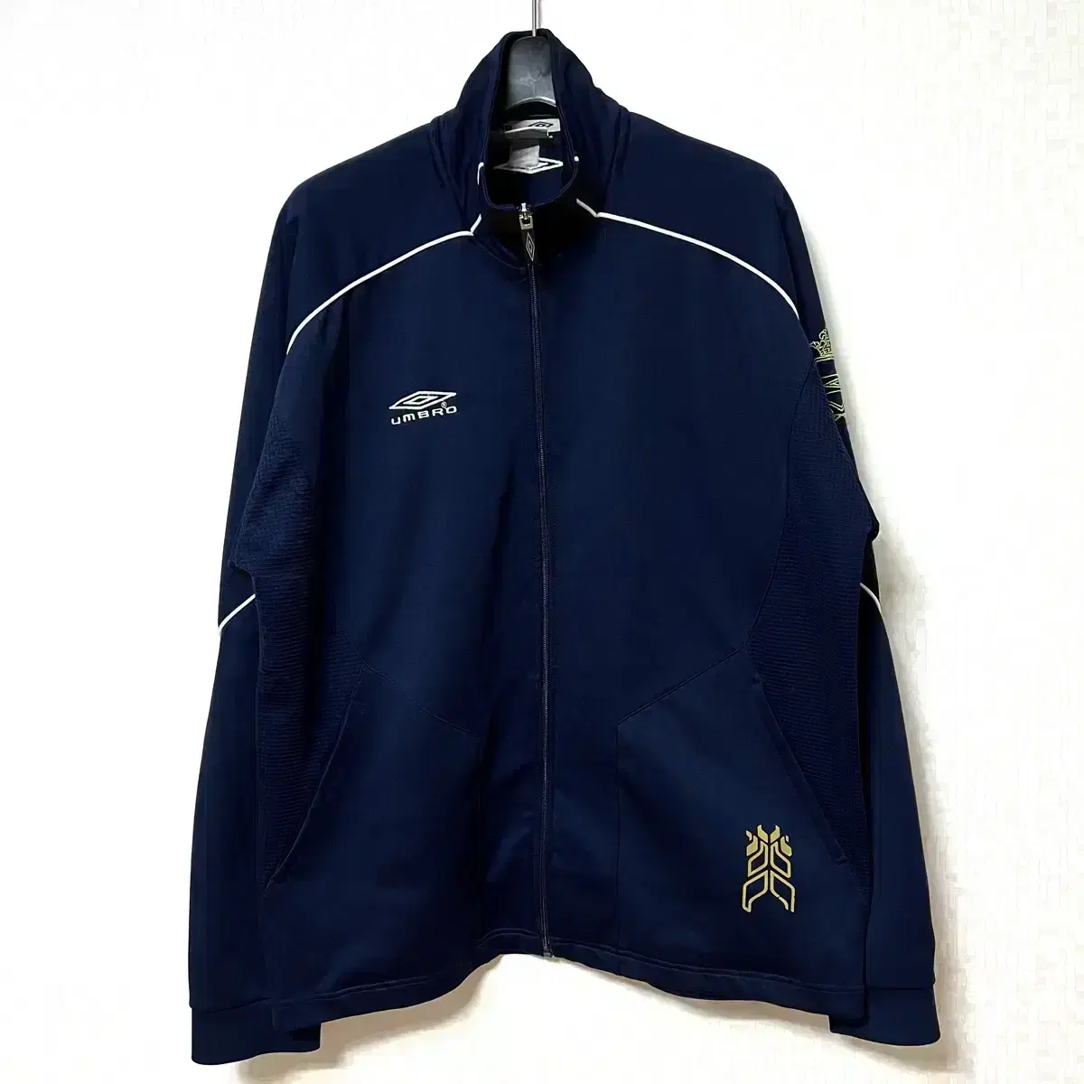 [L,100]Umbro Tracktop Zip-Up Jersey Navy