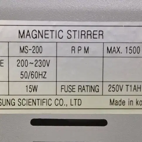 MTOPS MS200 Magnetic Stirrer 자력 교반기