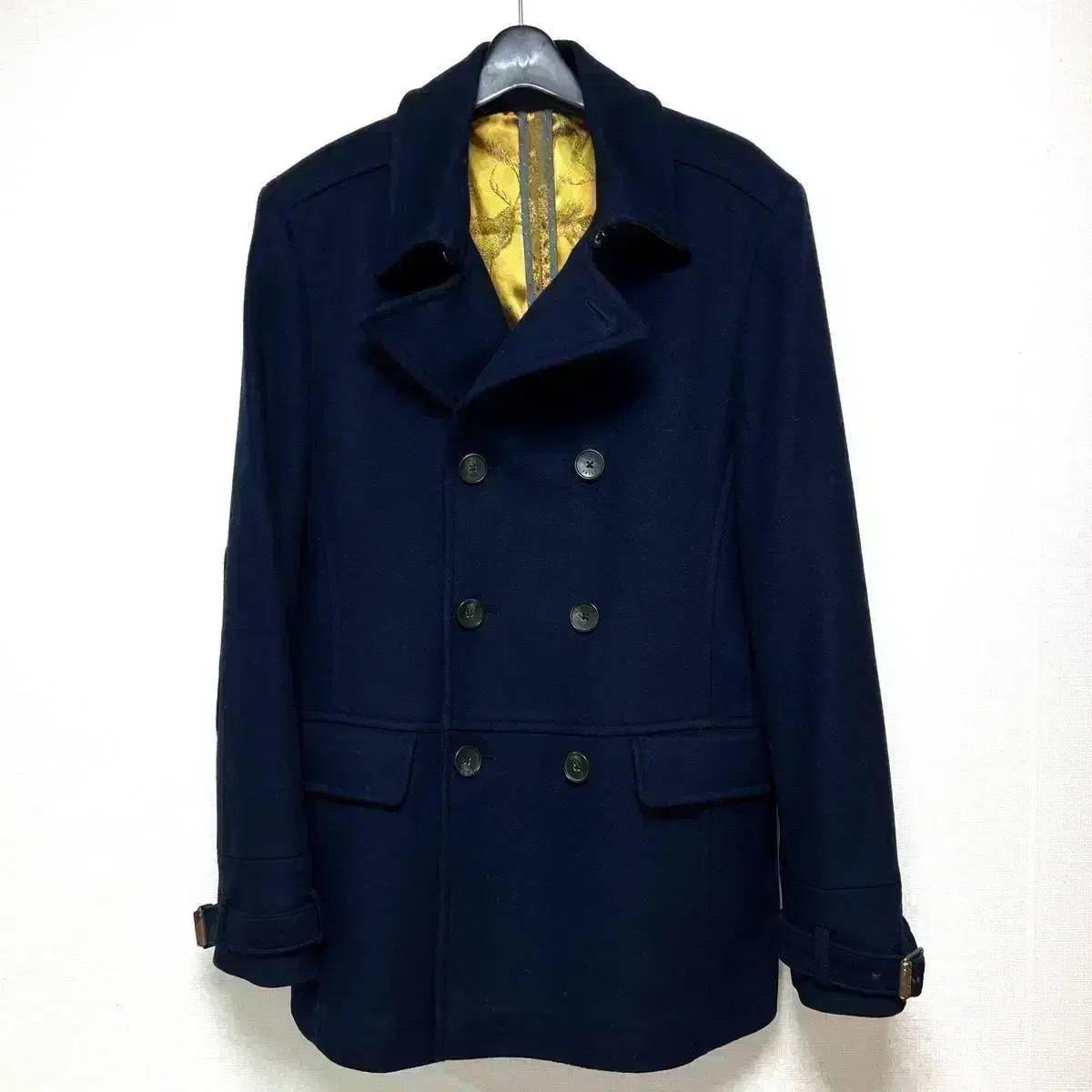 [3 sizes,95](Genuine) Ted Baker Wool Double Coat Navy