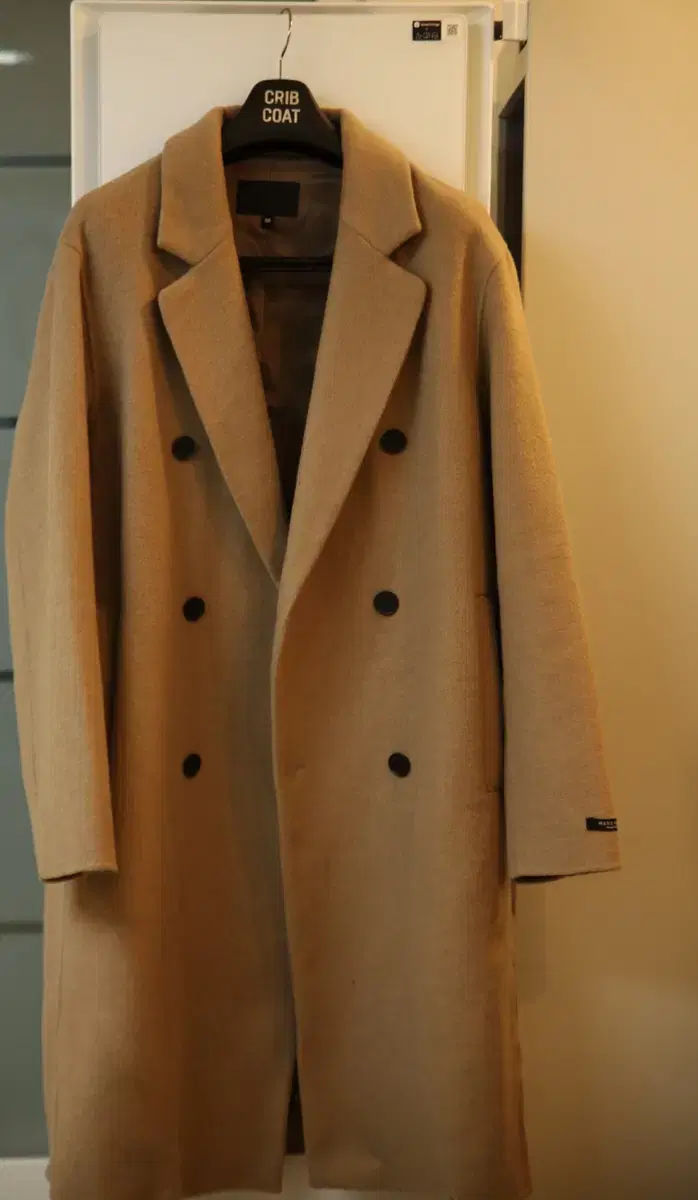 Handmade beige long coat overcoat winter padded jumper coat