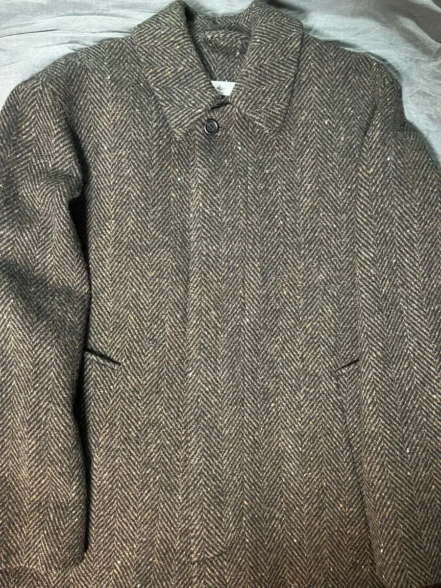 SA Herringbone single mac coat M (Brown)