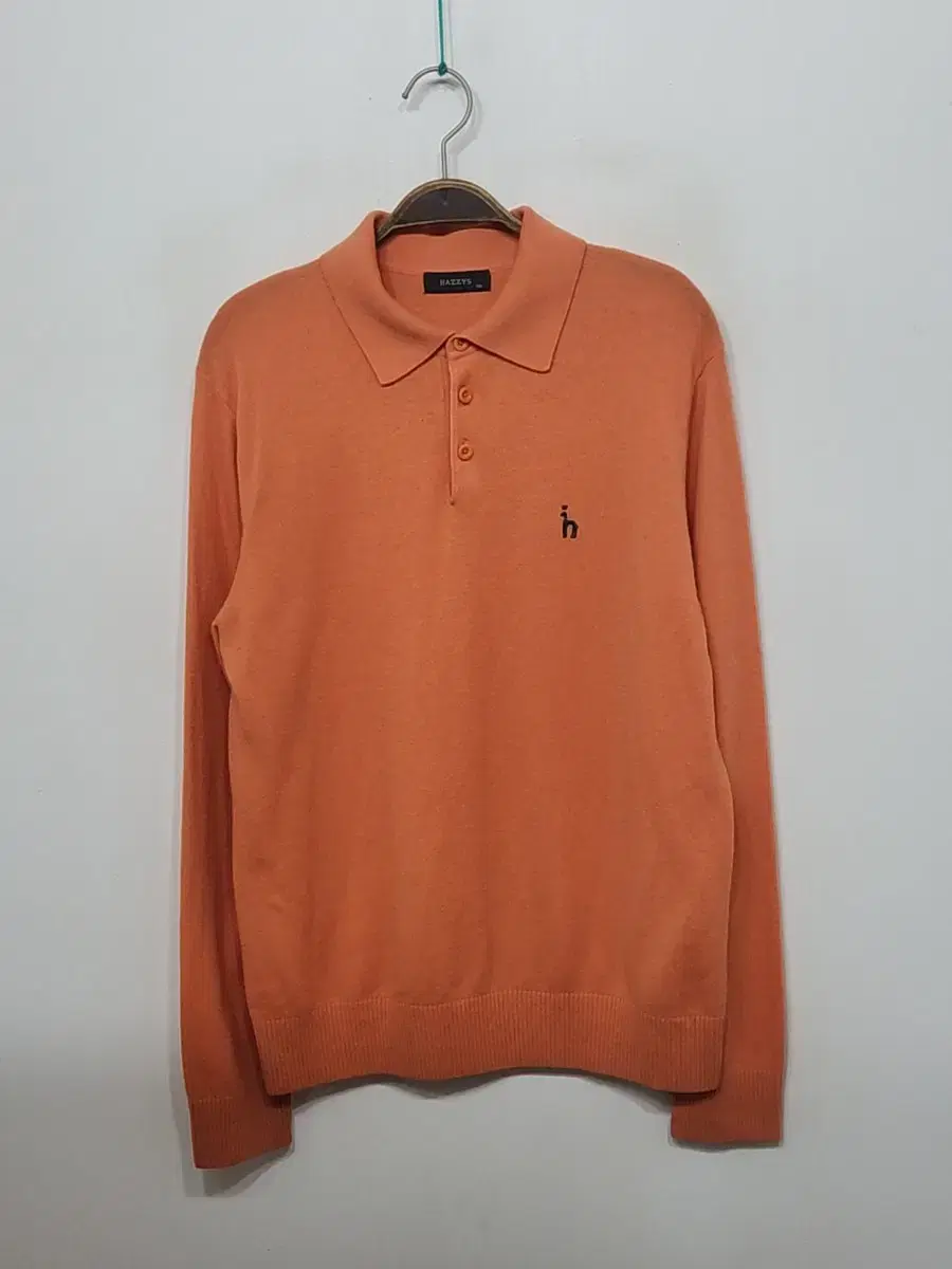 (100) Hedges Knit Orange Caraneck Logo Wool Sweater