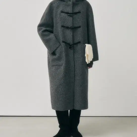 어그스트 duffle long coat (charcoal) 더블롱코트