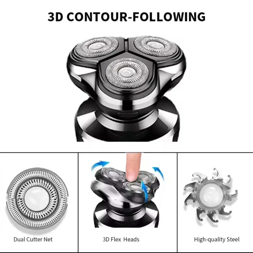 3헤드 충전식   3D 전기 면도기