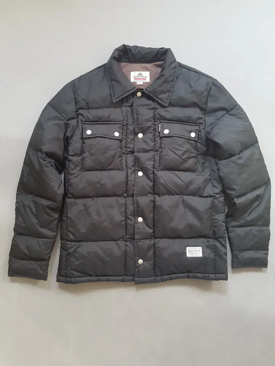 [S] Saintpaul Bronx Quilted Shirtlike Lightweight Padded Jacket 100 Black