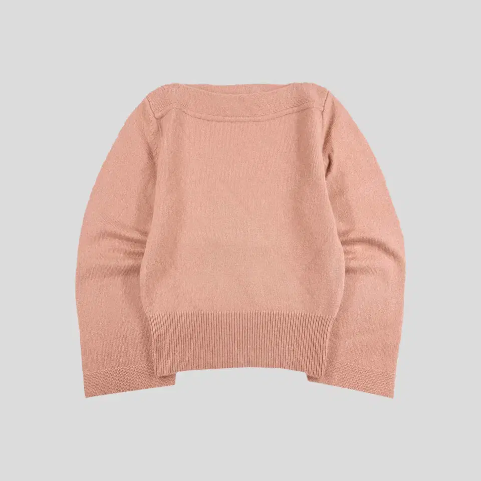 Uniqlo U Indigo Pink Wide Sleeve Wool Cashmere Blend Simple Minimalist Boatneck Knee