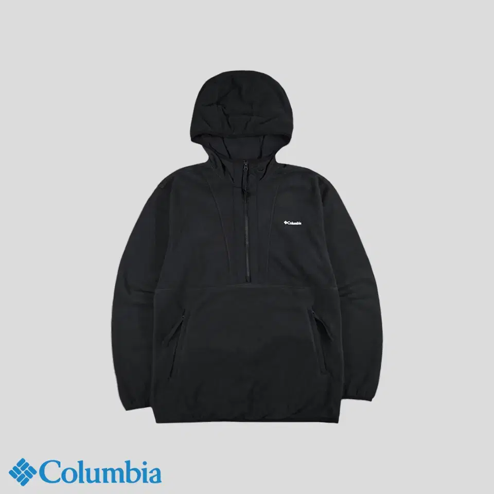 Columbia Columbia Black White Boxpatch Fleece Fleece Hoodie Trekking Hiking Hoodie