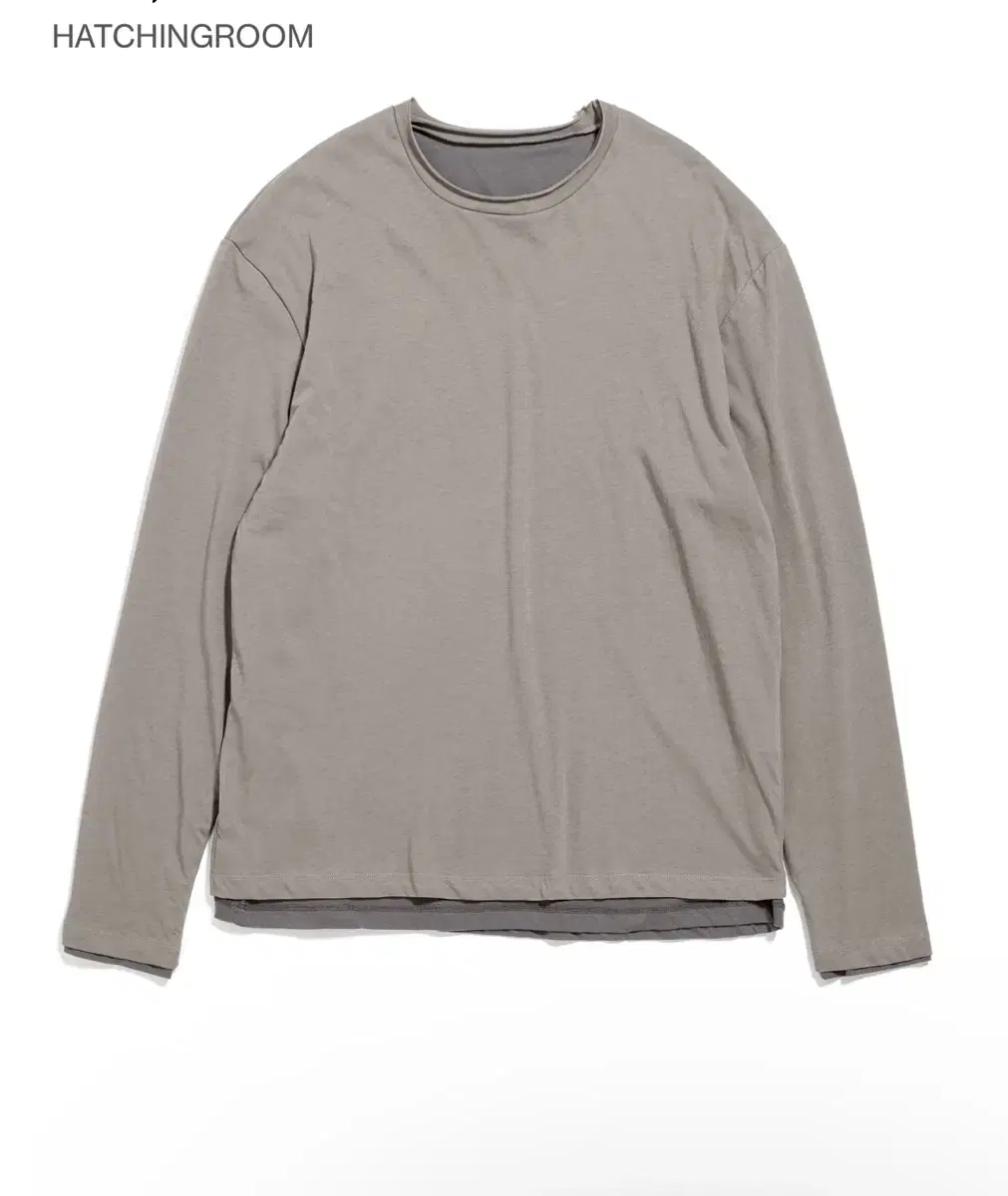 (4) Hatching Room Double Long Sleeve Khaki/Gray