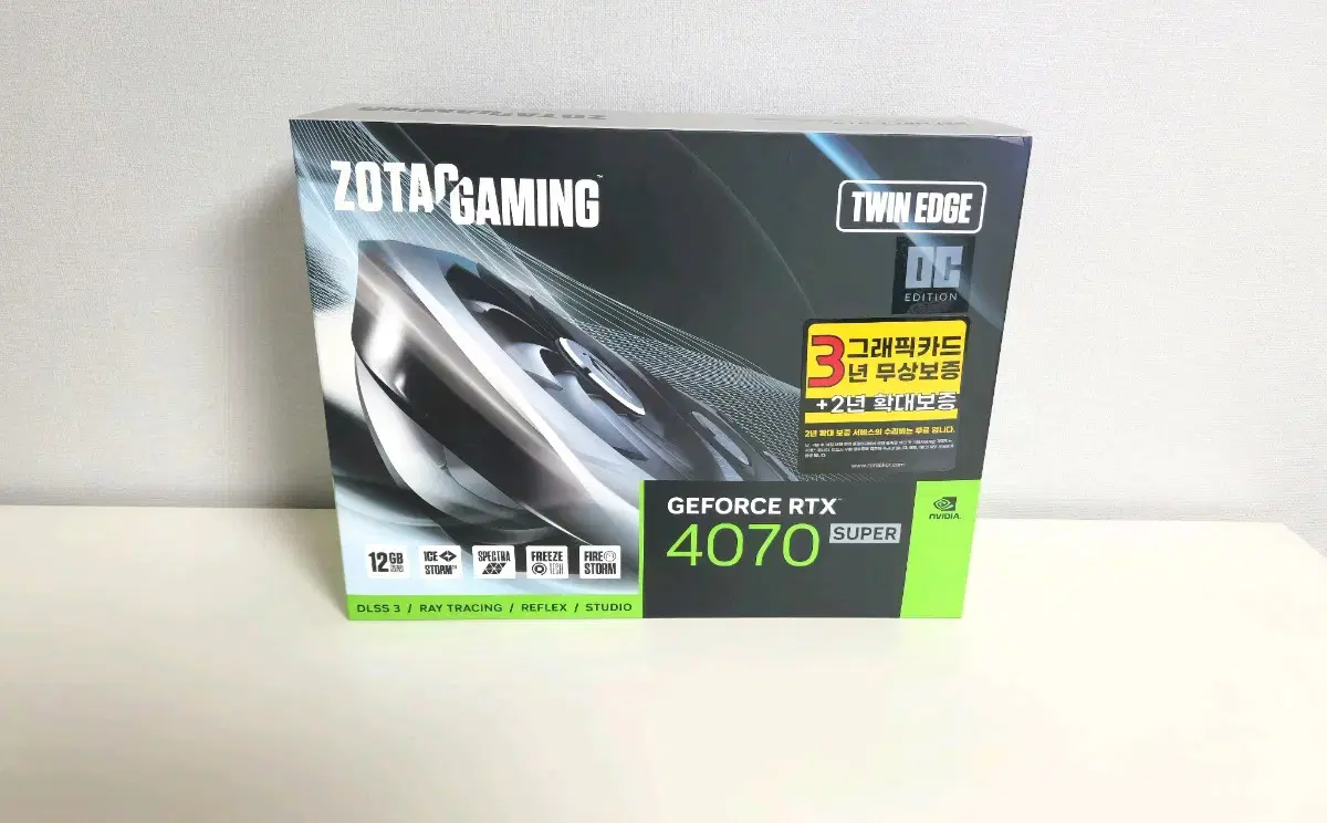 (미개봉) ZOTAC RTX 4070 SUPER Gaming 12GB