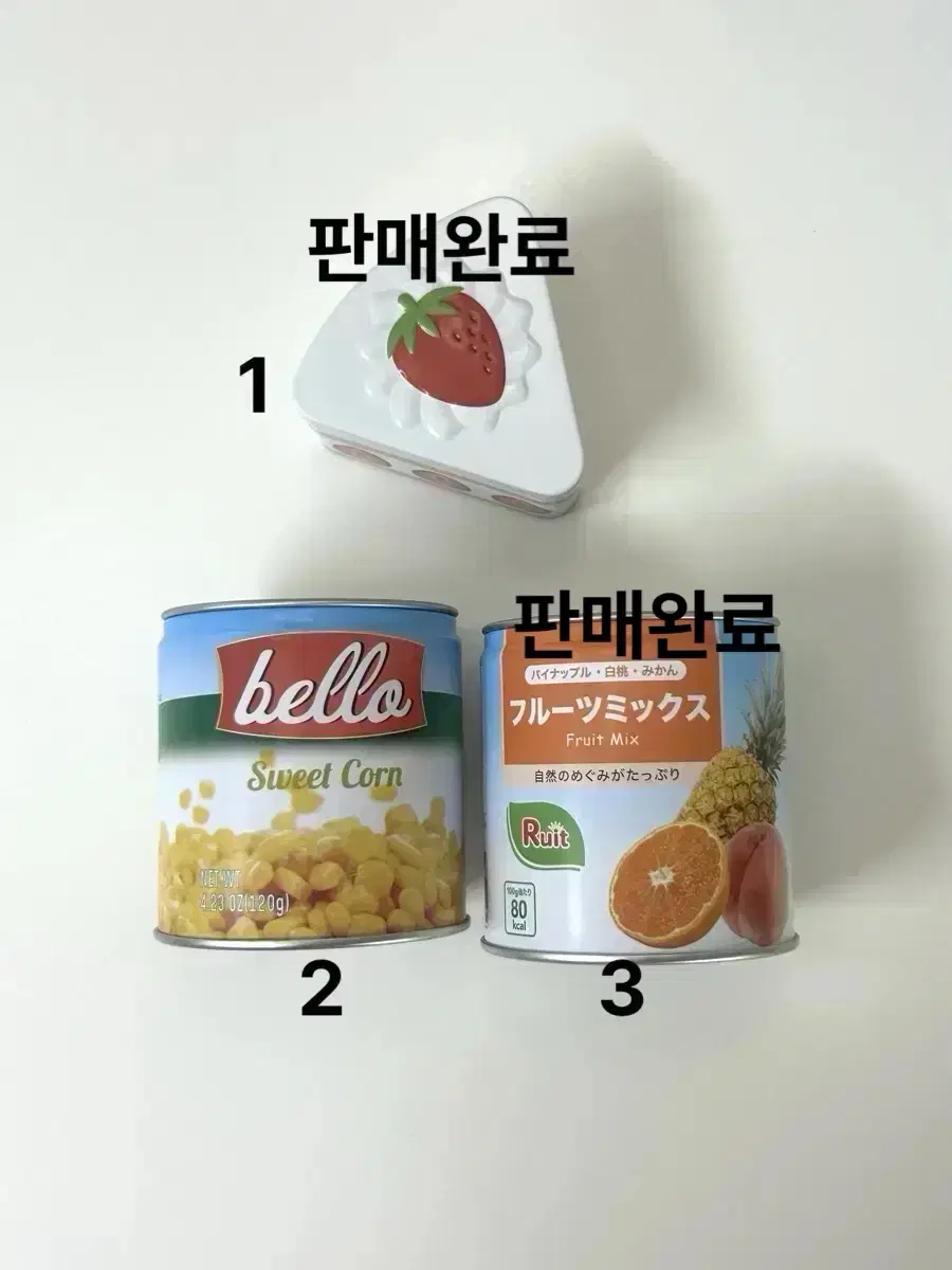 개별) 딸기 케이크, 통조림미니 틴케이스