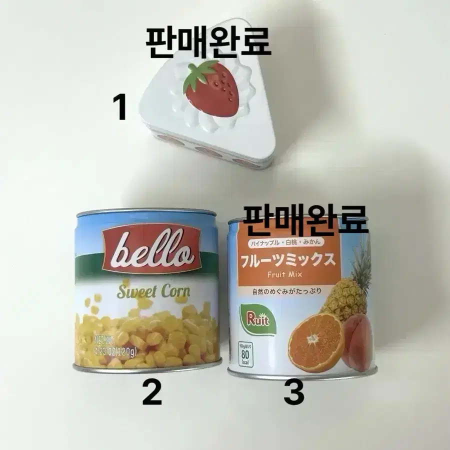 개별) 딸기 케이크, 통조림미니 틴케이스