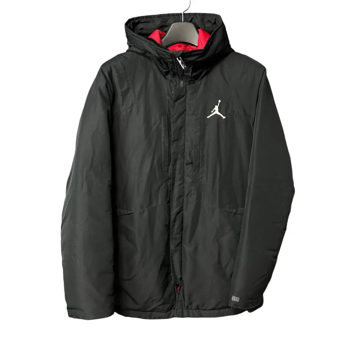 S Nike Jordan Logo Black Down Parka Jumper