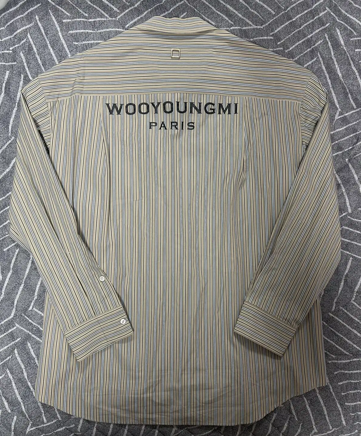 [Good]Wooyoungmi Back Logo Striped Shirt[50] for sale