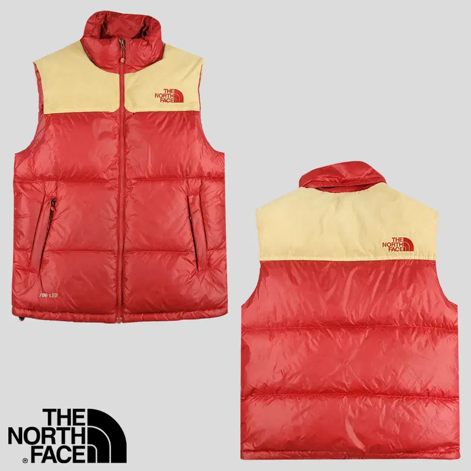 The North Face White Belle 700 LTD Red Beige Embroidered Suede Nylon Lips