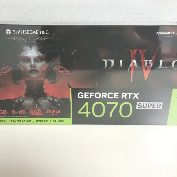 (미개봉) 이엠텍 RTX 4070 SUPER MIRACLE X3 D6X