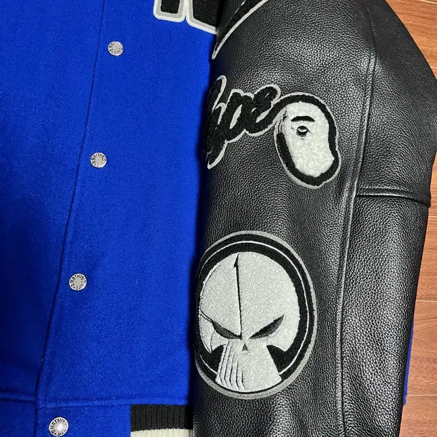 BAPE X Neighborhood Varsity Jacket Blue