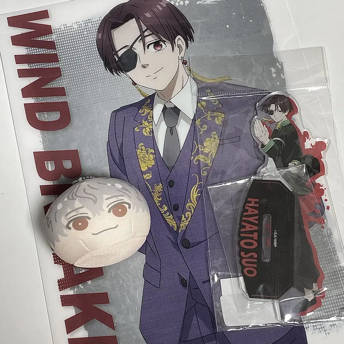 Windbreaker Suohayato Chouji acrylic stand L-shaped file holder manju bulk