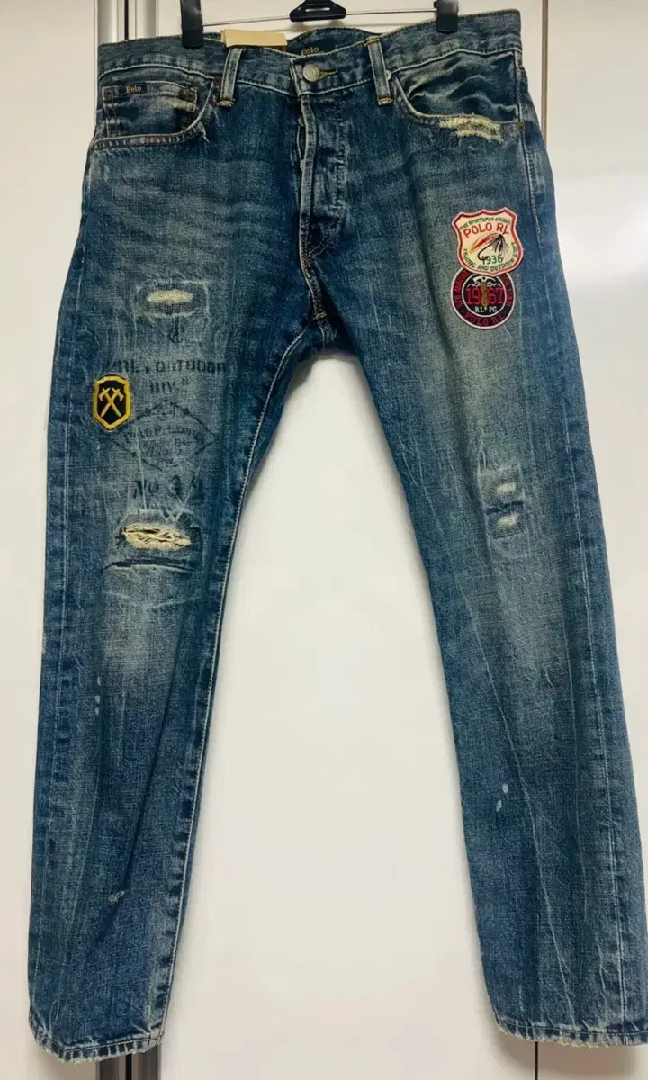 Polo Patch Denim Pants New