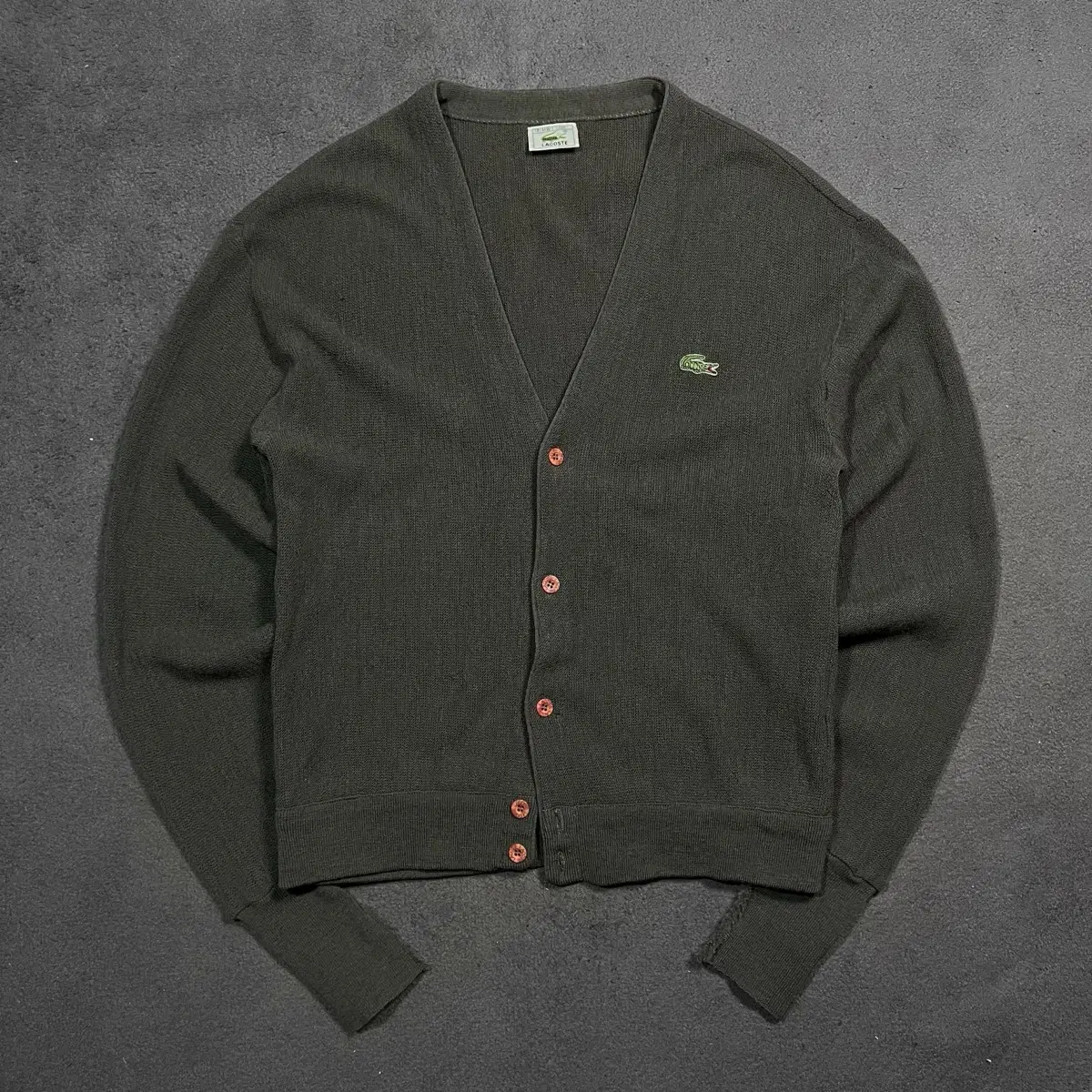 90's Lacoste Khaki Cardigan