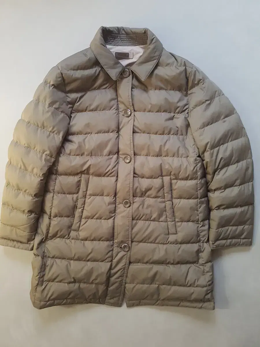 [95] Danielle Cremu Goose Down Reversible Long Puffer/Trench Coat Reversible.