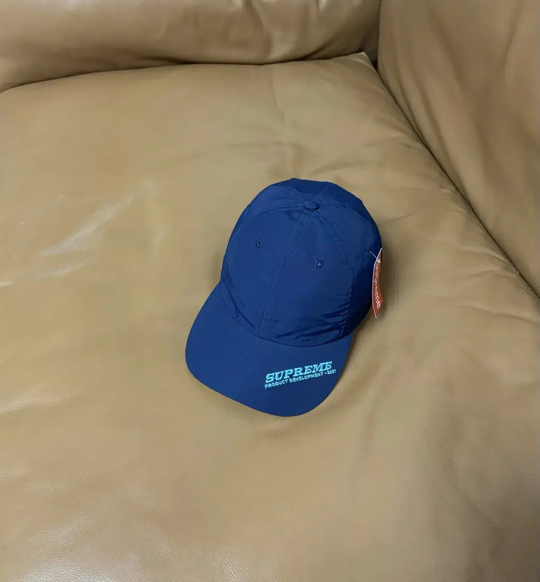 Supreme 슈프림 6패널 볼캡 모자 (Visor Logo Navy)