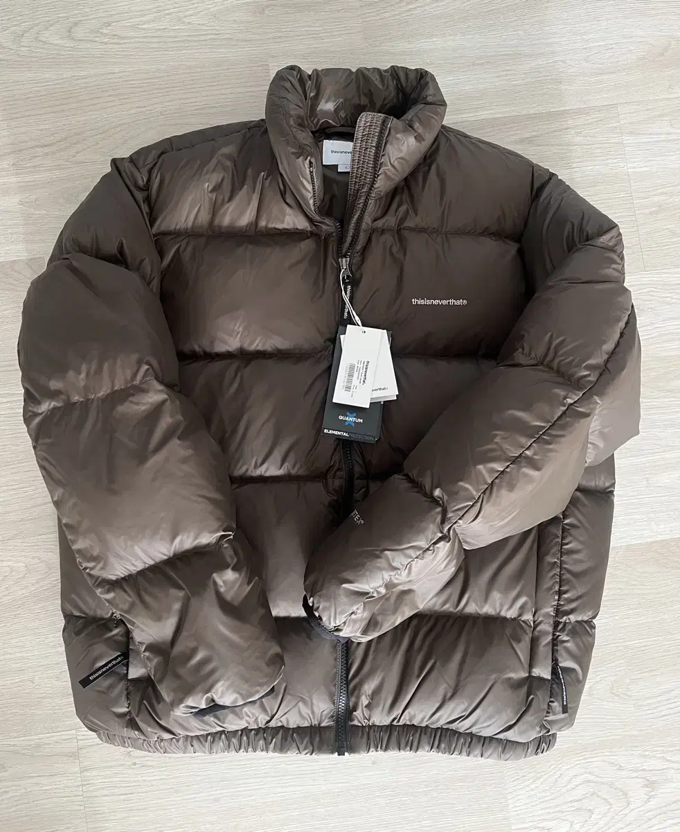 디스이즈네버댓 PERTEX T Down Jacket Brown