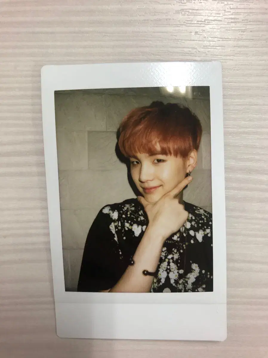 Steamed polaroid with only one BTS.