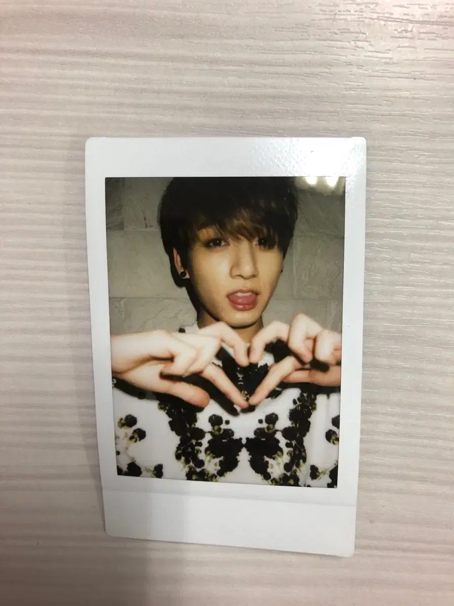 Steamed polaroid with only one BTS.