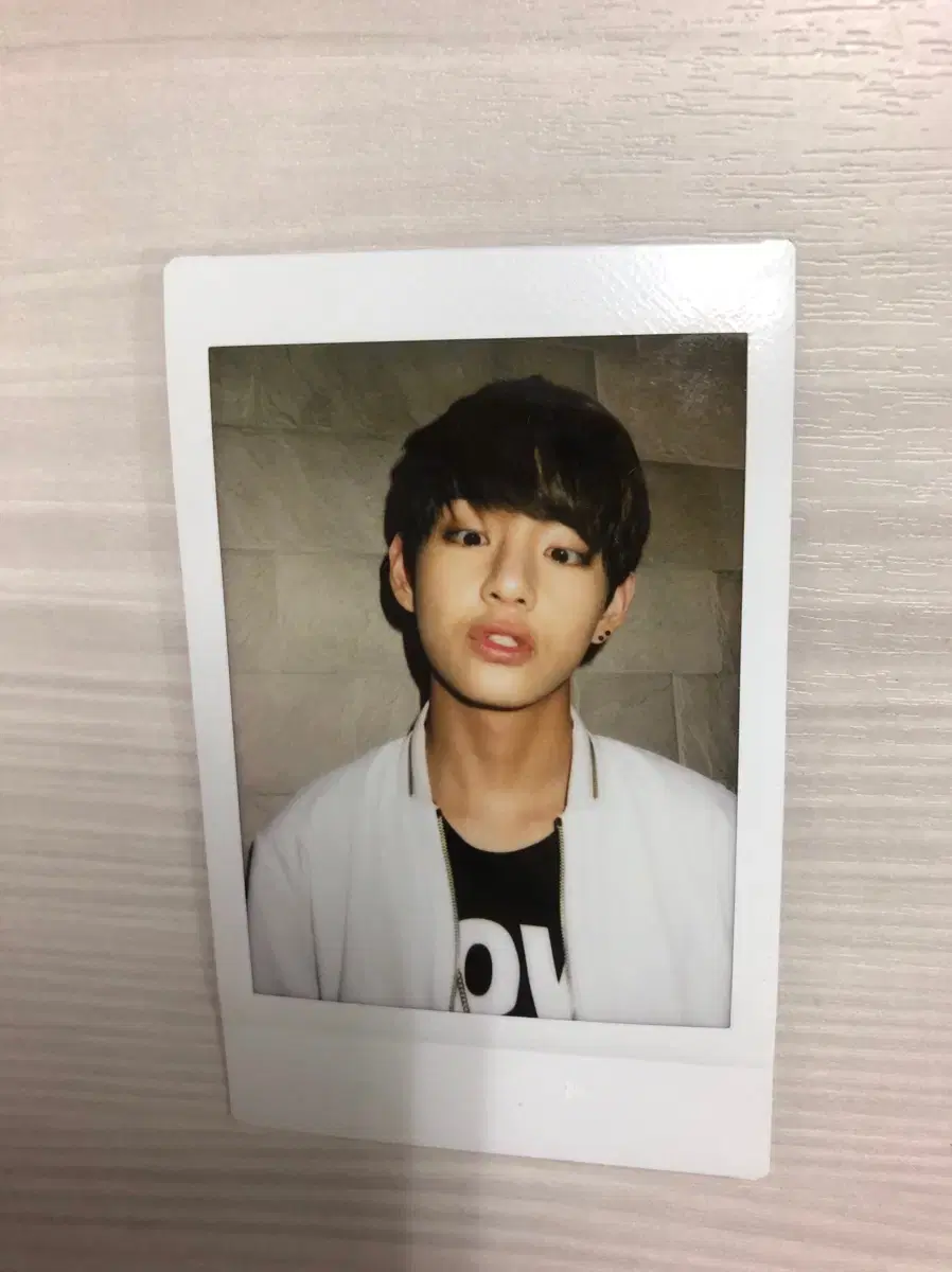 Steamed polaroid with only one BTS.