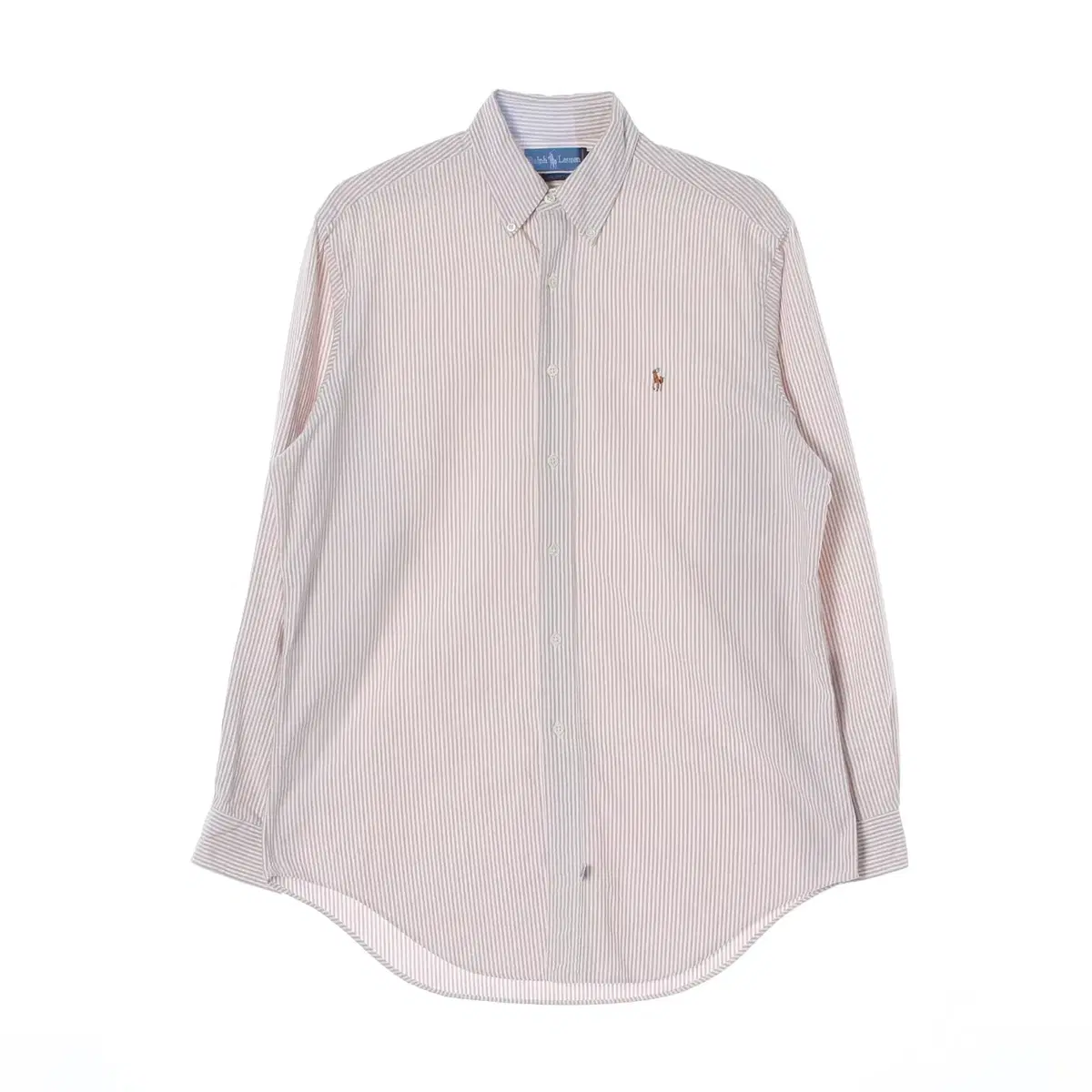 (Genuine)[L]Polo Ralph Lauren Beige striped cotton shirt