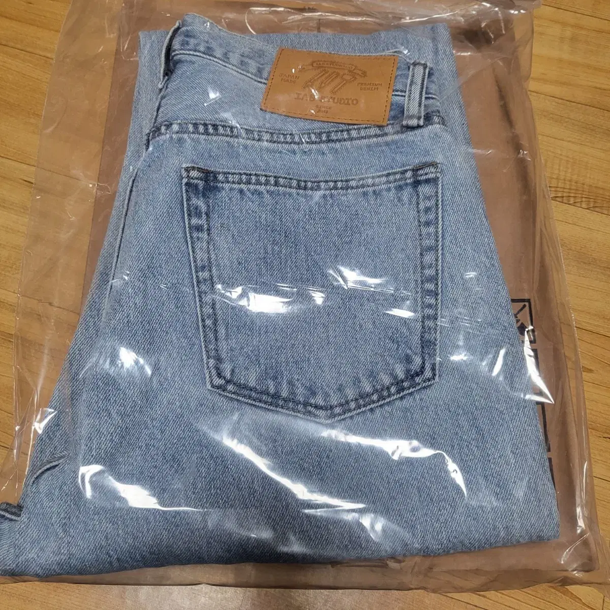 [iApp] Japanese Pants Washed Denim Pants bloo 28