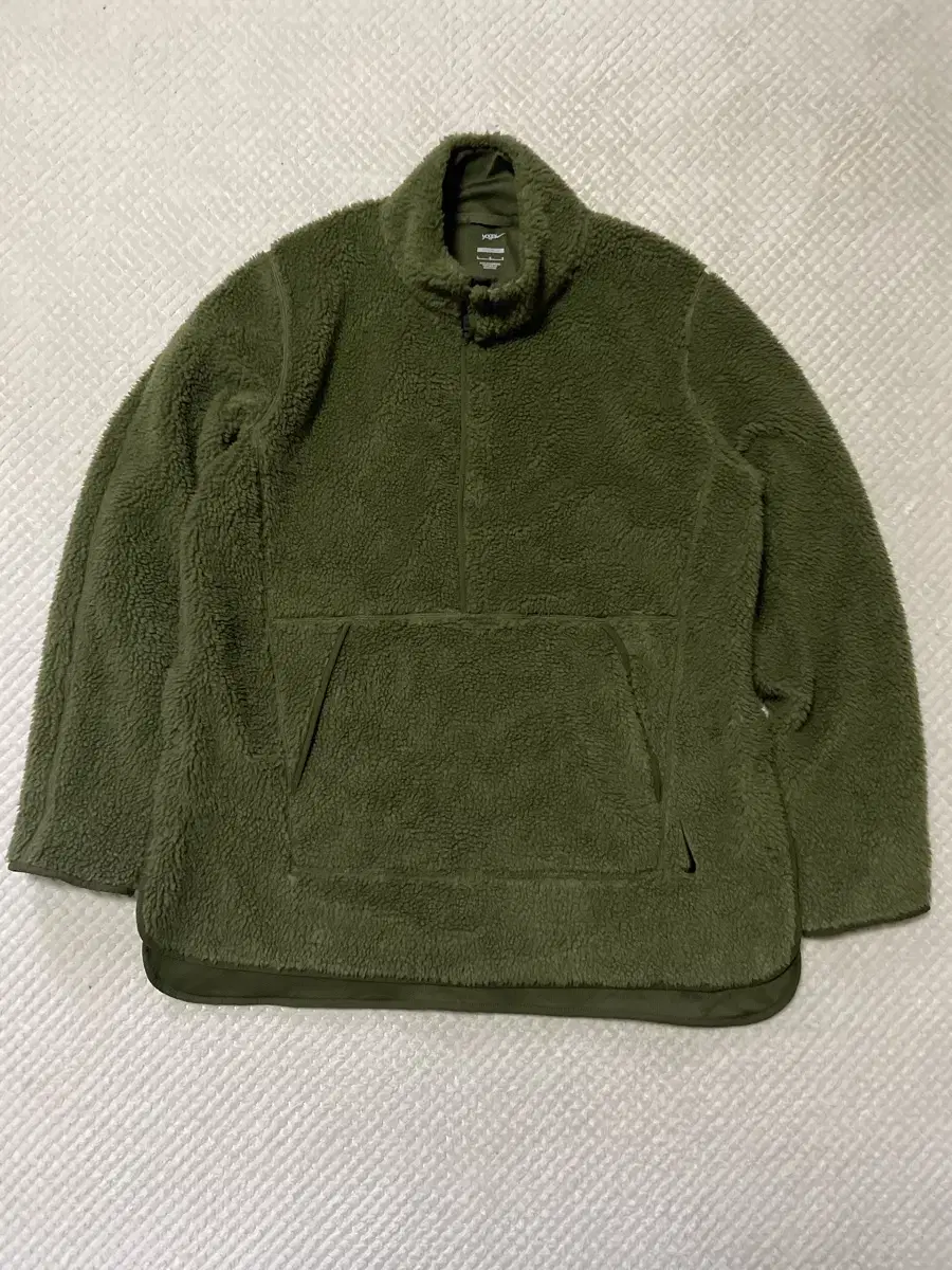 [L] Nike Genuine Yoga Line Oversized Sherpa Hoodie Pullover Green