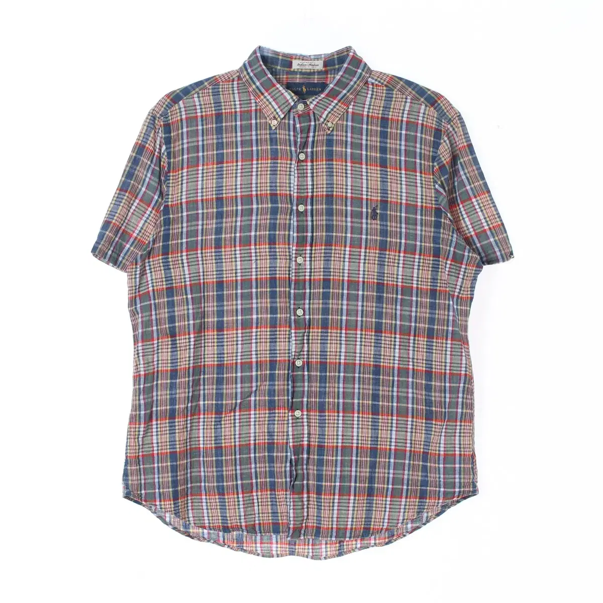 (Genuine)[XL]Polo Ralph Lauren Multi-Check Short-Sleeved Cotton Shirt