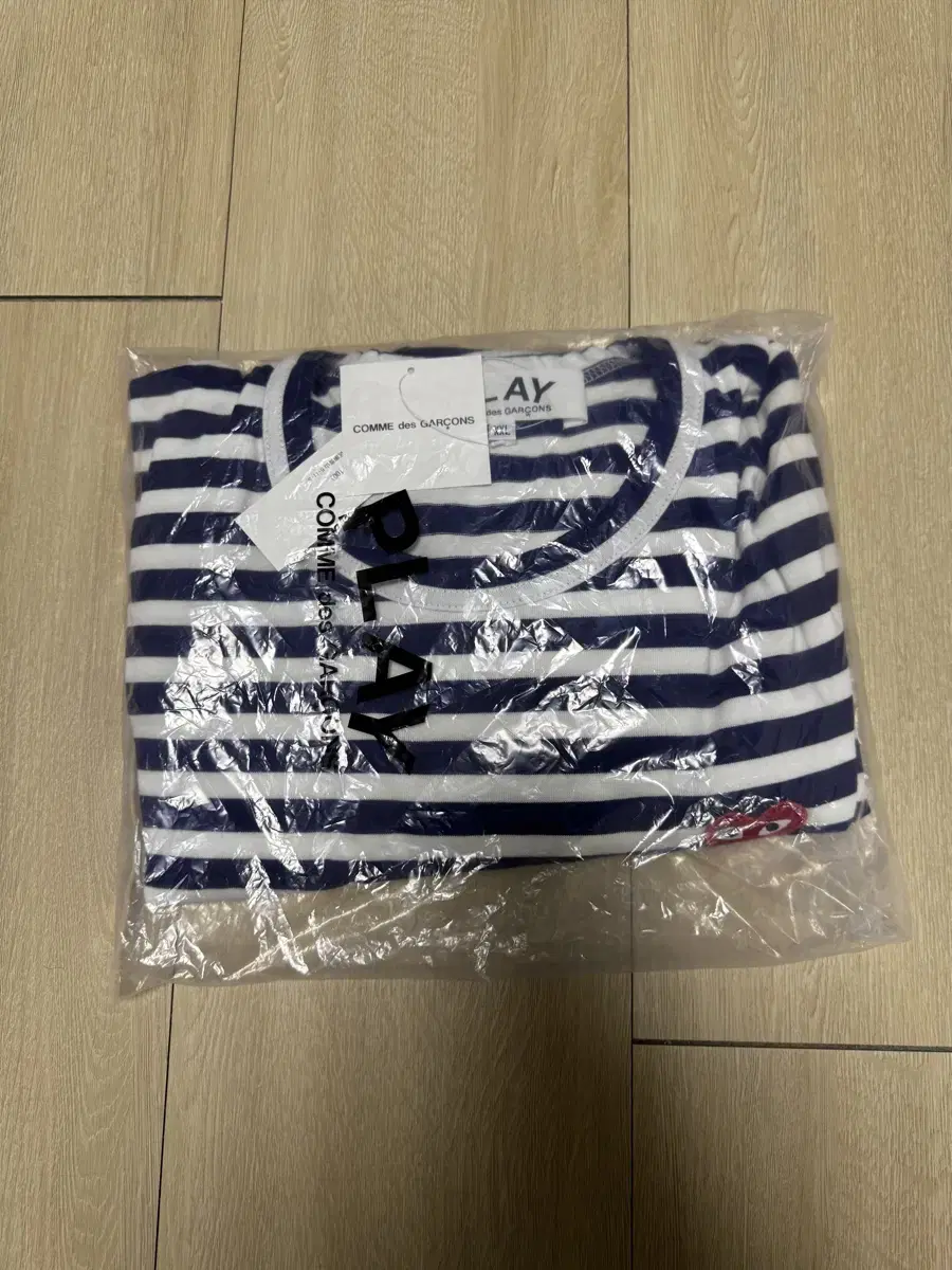 [XXL] Comme des Garçons Song Striped Long Sleeve Navy