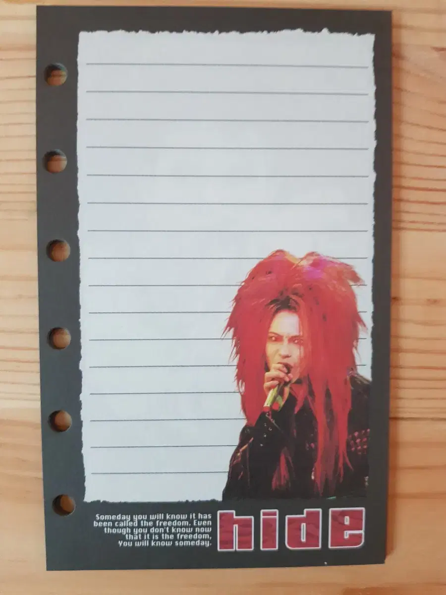 히데 다이어리 속지 D hide X-JAPAN 엑스재팬