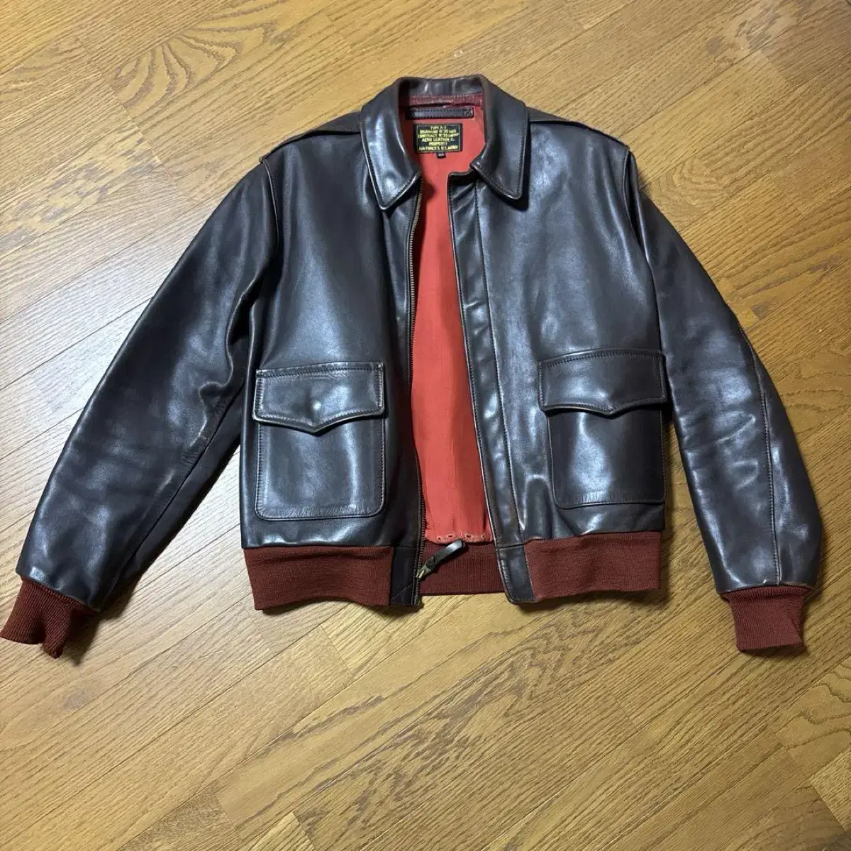 (40) AeroLeather A-2 Leather Jacket