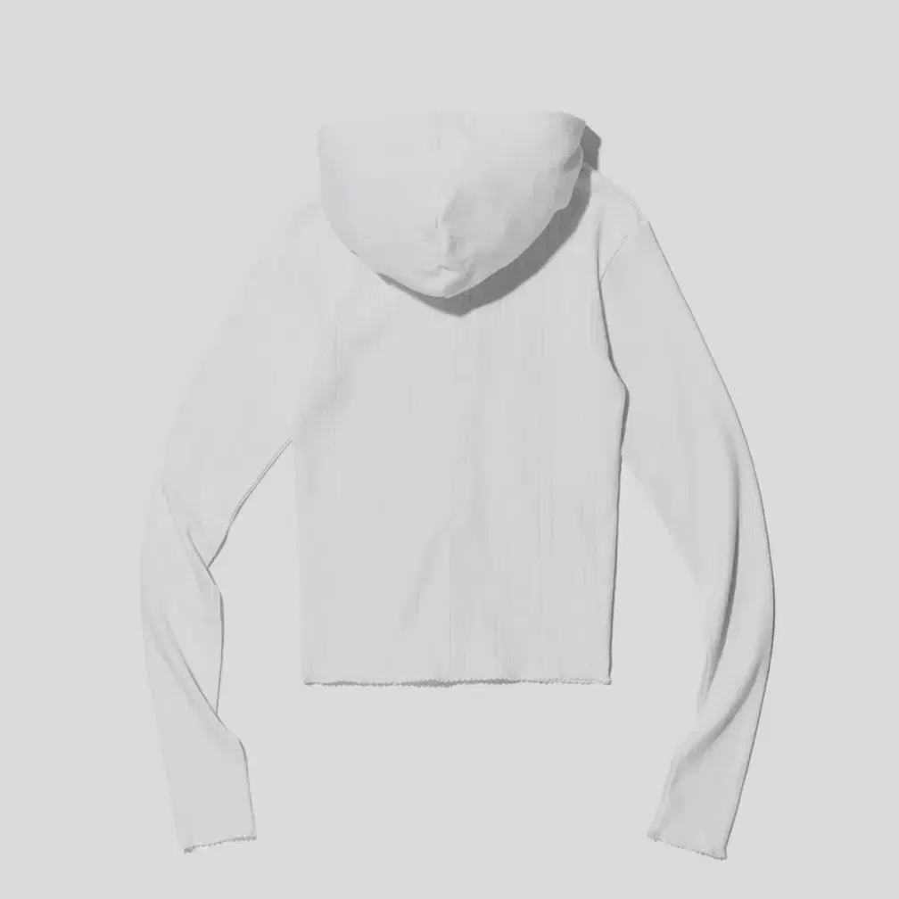 EYELET SNAP HOODIE WHITE