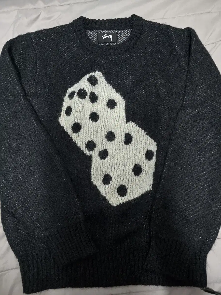 Stussy Dice Mohair Knit Black Size S for sale