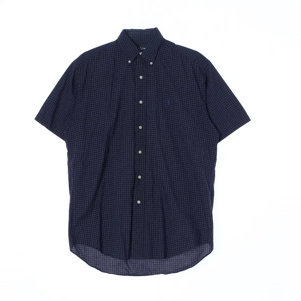 (Genuine)[L]Polo Ralph Lauren Navy Check Blake Short Sleeve Shirt