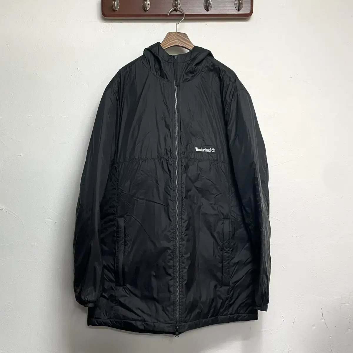 Timberland Black Lightweight Long Padded Jacket