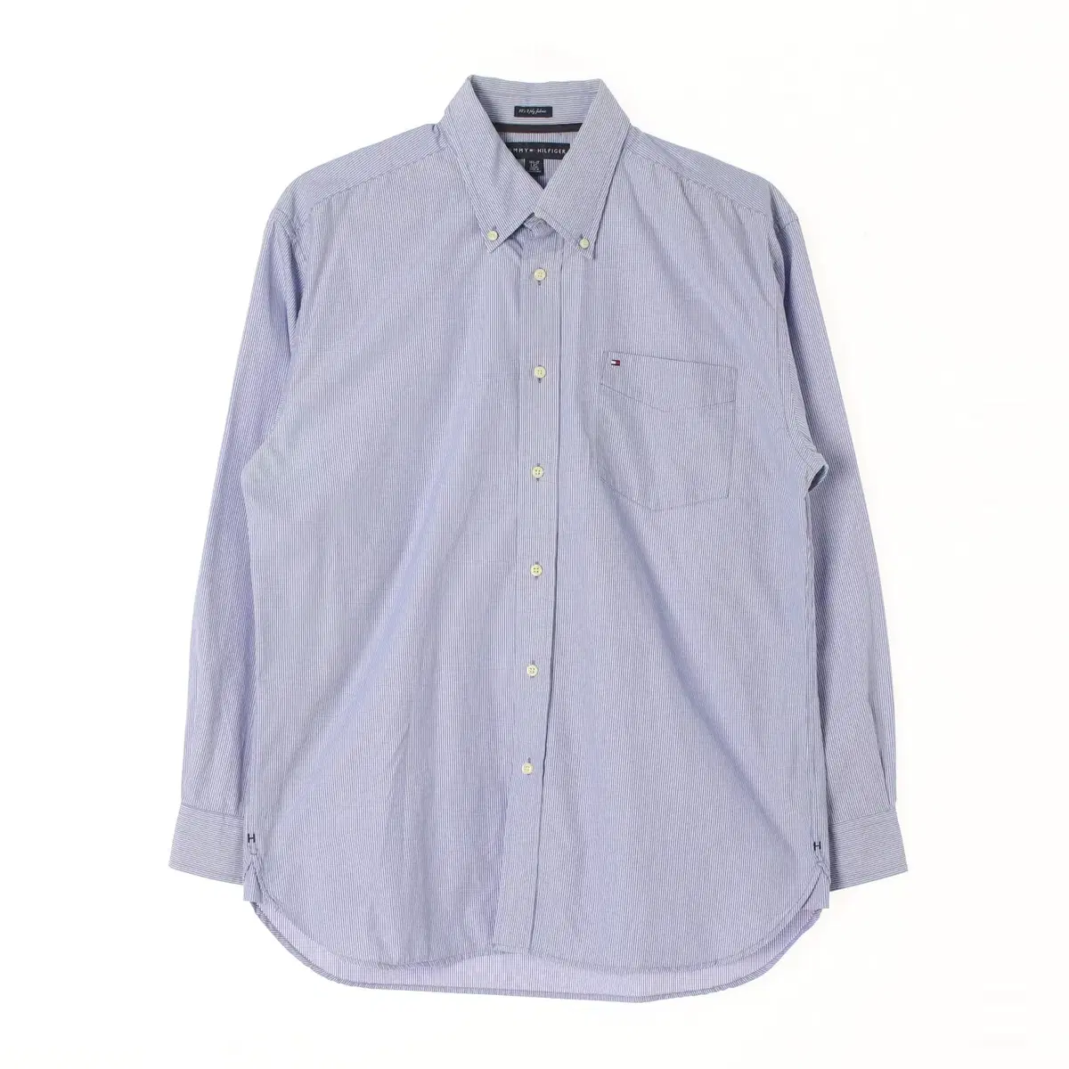 [L]Tommy Hilfiger Sky Blue Pocketed 80's Shirt